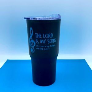 Ariel 20 Ounce Black Custom Metal Tumbler With Lid
